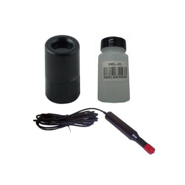 Imagem de Kit Sensor Dissolvido Temperatura Solução Eletrolítica Oxel-03 Ponta Diafragma Membrana Medidor Ph E Oxigênio So-550