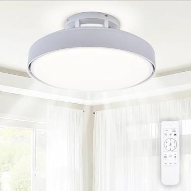 Imagem de CybaaLuxzus Ventilador De Teto Sem Lâminas Com Luz E Controle Remoto, Ventilador De Teto Moderno Com Luz, Ventilador De Teto Fechado Com Luz, Luz De Ventilador Sem Lâminas De Led Regulável, Ventilad
