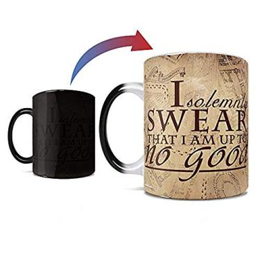 Imagem de Morphing Mugs Harry Potter - Mapa do Maroto de Hogwarts - I Sollemnly Swear - Caneca sensível ao calor de 325 ml - Imagem revelada com líquido quente adicionado! - Colecionável oficialmente licenciado