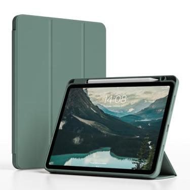 Imagem de GKABXY Capa para iPad Air 11 polegadas M2/M3 (2024/2025), iPad Air 5ª/4ª geração (2022/2020) 10,9 polegadas - capa à prova de choque com carregamento e suporte para Apple Pencil 2, despertar/hibernar