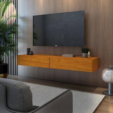 Imagem de Rack Estante Estilo Bancada Para Sala Quarto C/2 Gavetas MDF Estilo Moderno