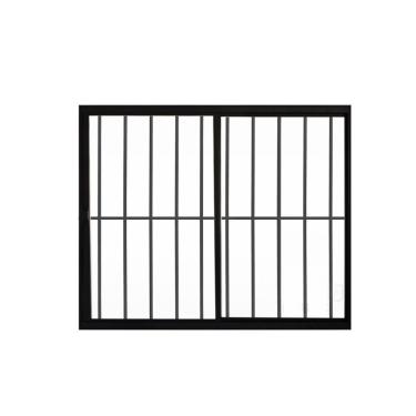 Imagem de Janela De Alumínio De Correr 100x100cm 2 Folhas Grade Preto
