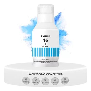 Imagem de Tinta Canon Gi-16c Gi16c Ciano | Mega Tank Gx6010 Gx7010 Gx5010 | Original 132ml