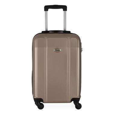 Imagem de Mala De Viagem Media Abs Ika Continental Cadeado Embutido Rodas Giro 360 Champagne M