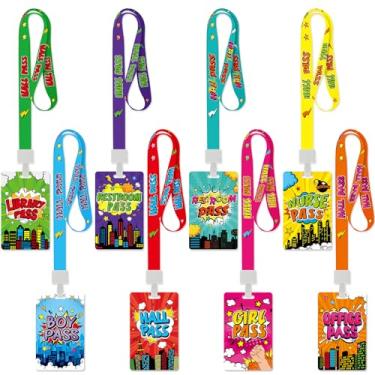 Imagem de Ctosree Conjunto de 8 colhedores de PVC inquebráveis e passes escolares, material escolar, material escolar, material para professores, sala de aula, ensino fundamental, sala de estar, biblioteca