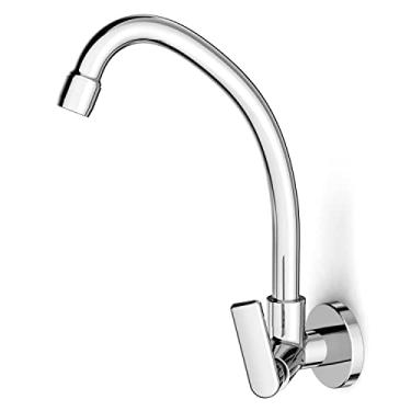 Imagem de Torneira Para Cozinha De Parede Bica Móvel 90° Com Arejador Articulado Smart - N - Celite