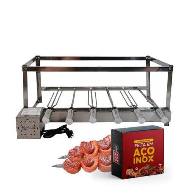 Imagem de Churrasqueira Giratória Inox Grill 6 Espetos Gira Motor Weg - Issi Gri