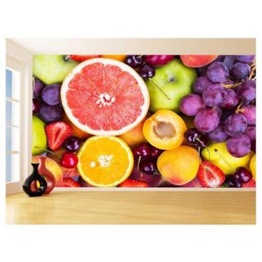 Imagem de Papel De Parede 3D Alimentos Frutas Coloridas 3,5M Al414 - Você Decora