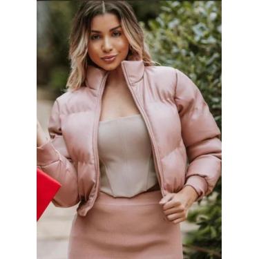 Imagem de Jaqueta puffer rose TAM P feminina - Abd 