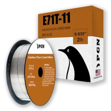 Imagem de PGN – E71T-11 0,9 mm (0,9 mm) Fio de soldagem de aço suave com núcleo de fluxo de gás – carretel de 900 g