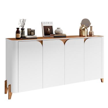 Imagem de Buffet Aparador Memphis 4 Portas - Casa D Branco/Cedro