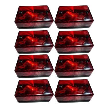 Imagem de 8 Lanterna Lateral Universal Retangular Caminhão Facchini Baús