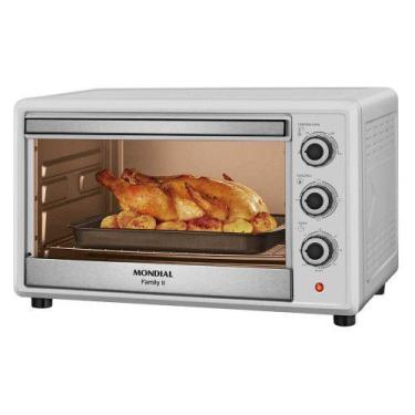 Imagem de Forno Elétrico 42L Family II Mondial FR-42-W 1600W, Branco inox, 110V