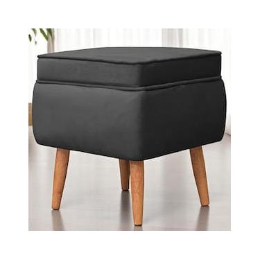 Imagem de Puff Banqueta Conlflex Celine Quadrado Revestido em Tecido Veludo