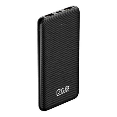 Imagem de Power Bank I2go 10000mah 2 Saídas Usb Preto I2go Plus Series