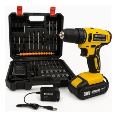Imagem de Parafusadeira Furadeira Com 2 Baterias 30V 2000m AH 10MM Ótima!!! - Kn