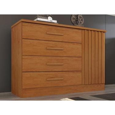 Imagem de Comoda Barcelona 4 Gavetas com Sapateira Tcil Cinamomo