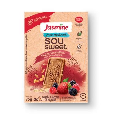 Imagem de Biscoito Com Cereais Jasmine Sou Sweet Zero Açúcar Frutas Vermelhas 75g