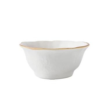 Imagem de Tigela de jantar de cerâmica 2 peças/vintage 12,7 cm Irregular Creative Fruit Bowl - Branco