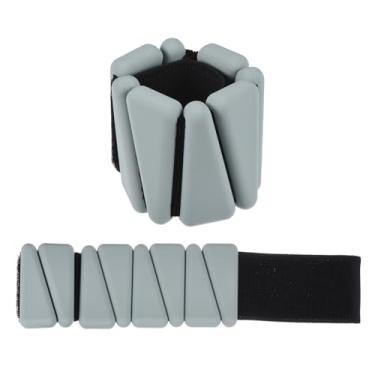 Imagem de YOKIVE 1 par de pesos ajustáveis na perna do tornozelo, treino com alça para mulheres e homens, ótimo para academia, ioga, caminhada, corrida, aeróbica (cinza, 500 g cada)