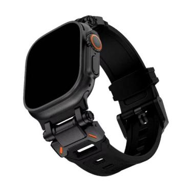 Imagem de Pulseira Silicone Robot Titanium Compatível com Apple Watch - Baú do V
