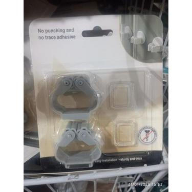 Imagem de Kit 2 ganchos adesivo suporte pra vassoura - Rede Lin ecommerce