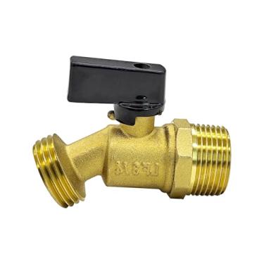 Imagem de Hooshing Válvula de mangueira Gaden de latão 3/10.2 cm NPT macho entrada x 3/10.2 cm GHT macho saída adaptador torneira externa