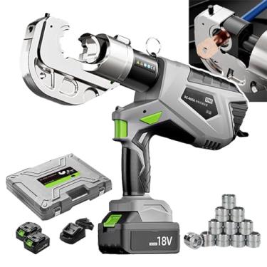 Imagem de Crimpador Terminal Cabo 18v, Ferramenta Crimpagem Hidráulica Elétrica, Alicate Crimpagem Automático Para Terminais Cobre E Alumínio, Display Digital, Iluminação Led, 16~300 Mm²/16~400 Mm²,SC400A