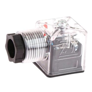 Imagem de Esquirla Plugue de válvula solenóide 24V com conector de voltagem de válvulas hidráulicas leves Plugue de bobina portátil Acessório de válvula solenóide