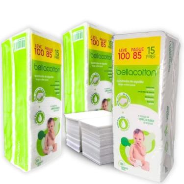 Imagem de Algodão quadrado bebê 300 unidades