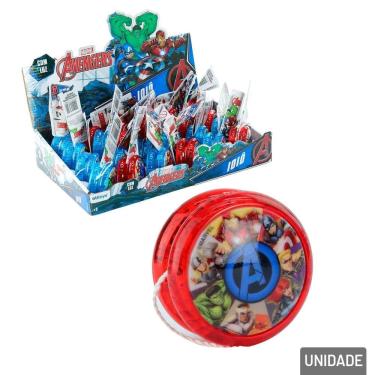 Imagem de Ioiô de Plástico 5,5cm com LUZ Avengers Color - Tudo em Caixa