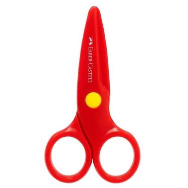 Imagem de Tesoura de plástico que não corta cabelo Supersegura Faber-Castell - F