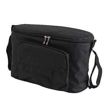 Imagem de Cryfokt Bolsa de Carrinho de bebê, Grande Capacidade de Carrinho de bebê Saco de Armazenamento de Design de Malha de Malha para Garrafas de Leite Roupas de Fralda Em pó para Lenços Molhados Roupas