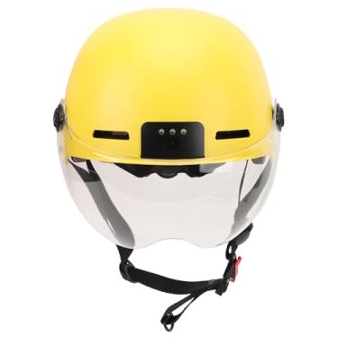 Imagem de Capacete de Bicicleta Inteligente, Câmbio Profissional de Ciclismo de Câmera 1080p 30fps Com Luz de Segurança Com Luz de Segurança para Homens (Amarelo)