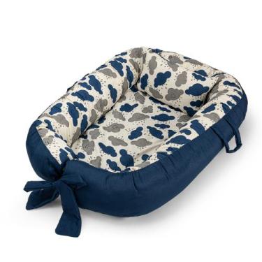 Imagem de Ninho Redutor de Berço de Bebê Menina Menino com Travesseiro e laço - 