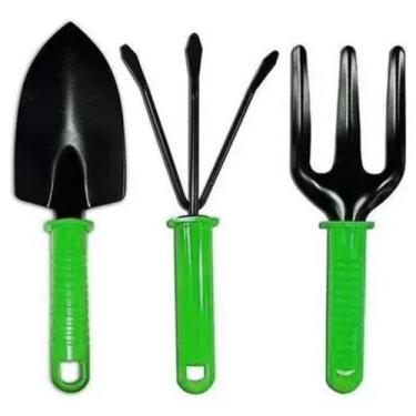 Imagem de kit para Jardim com Pá, Garfo e Ancinho Rastelo Napi