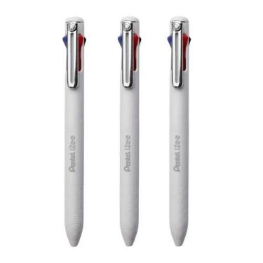 Imagem de Pentel Caneta Retrátil Izee Multi 4 Cores  0.7 Branca x 3 Unidades