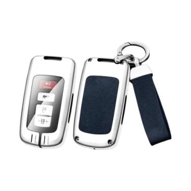 Imagem de Capa De Chave De Couro Para Toyota Aqua RAV4 Land Cruiser Camry Prado 