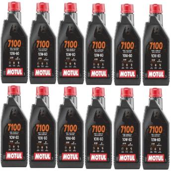Imagem de kit 12x Garrafa Oleo Motul 7100 10w60 moto 4t Sintético