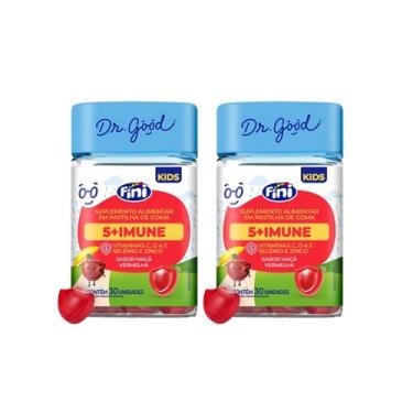 Imagem de Kit 2 Fini 5+ Imune Kids Maçã Vermelha 30 Gomas - Dr. Good, maçã verme