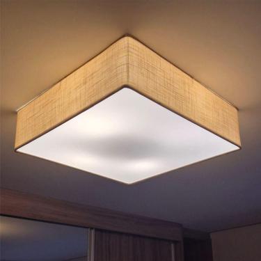 Imagem de Plafon Para Sala De Tv Quadrado Tv-3051 Cúpula Cor Palha
