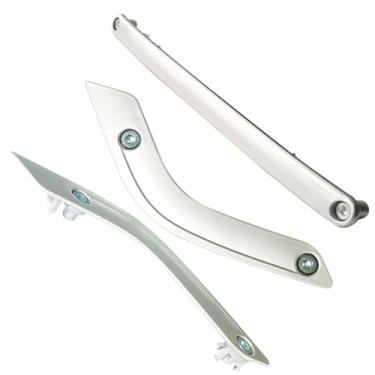 Imagem de Tampa de inserção de maçaneta de porta interna e tampa de acabamento de barra de apoio Copilot para Wrangler JK JKU 2011-2017 prateado com parafuso