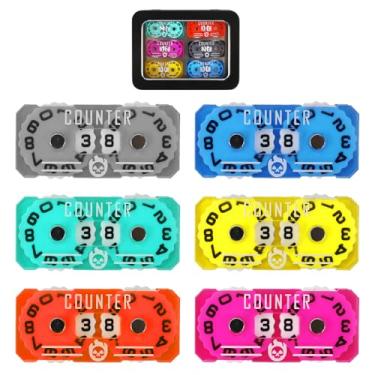 Imagem de FourDragons 6PCS Life Counter with Metal Box, Health Tracker Life Counters Double Dials for Magic Card Games Accessories, Compatible with RPG D&D CCG TCG Tabletop Board Games