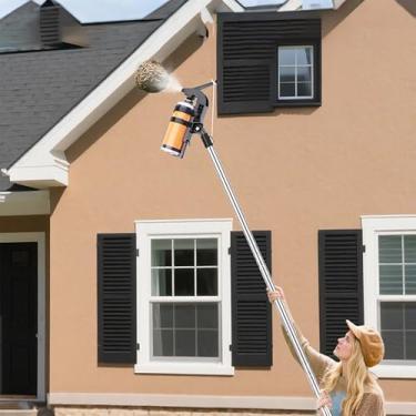 Imagem de FORRTY Haste Telescópica Spray, Adaptador Extensão Lata Aerossol, Ângulo Ajustável 0–115°, Vara Longa Pulverizador De Vespas, Extensor De Pintura, Limpador De Janelas 1.6m–4.0m(4.0m)