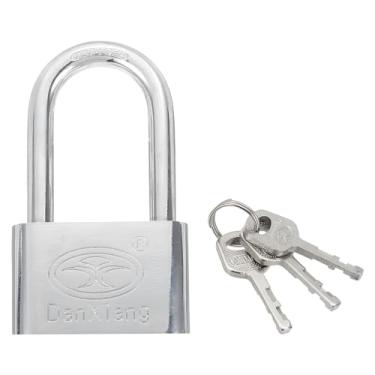 Imagem de PATIKIL Cadeado com chave, 2,8 polegadas de largura, pino de aço, cadeados marinhos com chave diferente para porta ao ar livre, cerca, ferrolho armário, caixa de ferramentas de armazenamento, armário