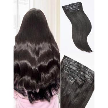 Imagem de Extensões de cabelo Clip in LUVME Straight Seamless 110g 40cm