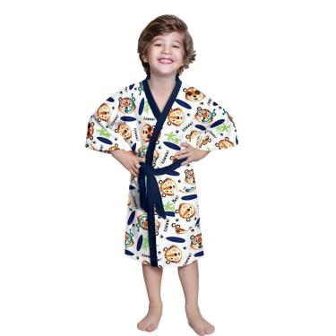 Imagem de Roupao Felpudo Infantil Quimono Estampado Avengers M Lepper