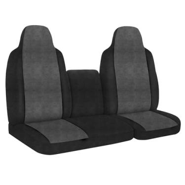 Imagem de Kistrba Capa de assento compatível com Chevy LCF 3500/4500/5500 40/60 2016-2023 com console, acessórios de almofada de cobertura automotiva de veludo holandês