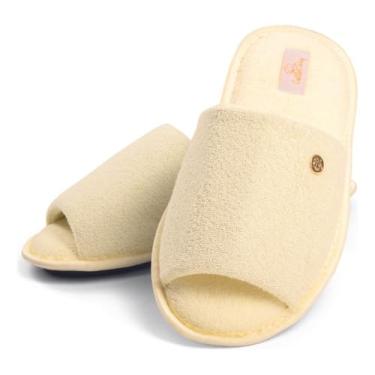 Imagem de Chinelo Feminino Aberto Clara Cotton Day com Solado Antiderrapante e Antitérmico Conforto e Elegância para seus Passos (Amarelo, BR, Adulto, Faixa Numérico, 39, 40)