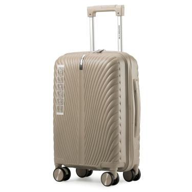 Imagem de Mala de Viagem Pequena de Bordo 8kg em Polipropileno Inquebrável com Zíper Duplo Antifurto e Rodas Removíveis 360º - Allabard